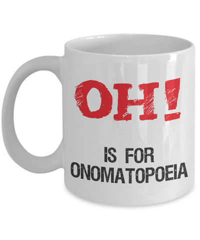 Funny Grammar Mug - Onomatopoeia - The VIP Emporium