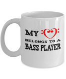 My Heart Belongs to a Bass Player - Musician Gift Mug - The VIP Emporium