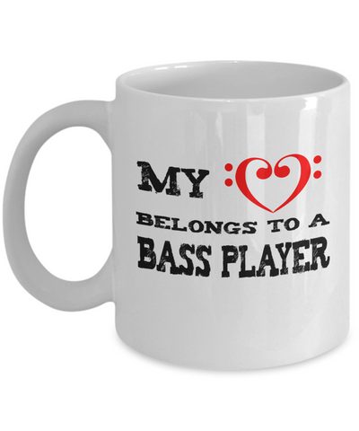 My Heart Belongs to a Bass Player - Musician Gift Mug - The VIP Emporium