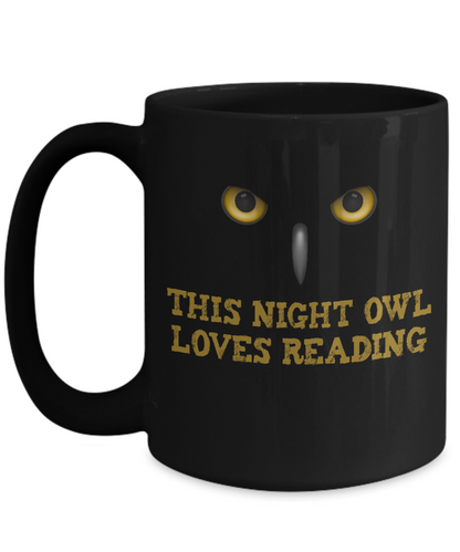 Book Lover Gift Mug - This Night Owl Loves Reading - The VIP Emporium