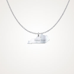 Kentucky Always Home Gift Necklace - Solid Sterling Silver - The VIP Emporium