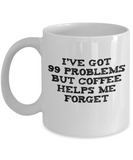 Coffee Helps Me Forget - Funny Message Mug - The VIP Emporium