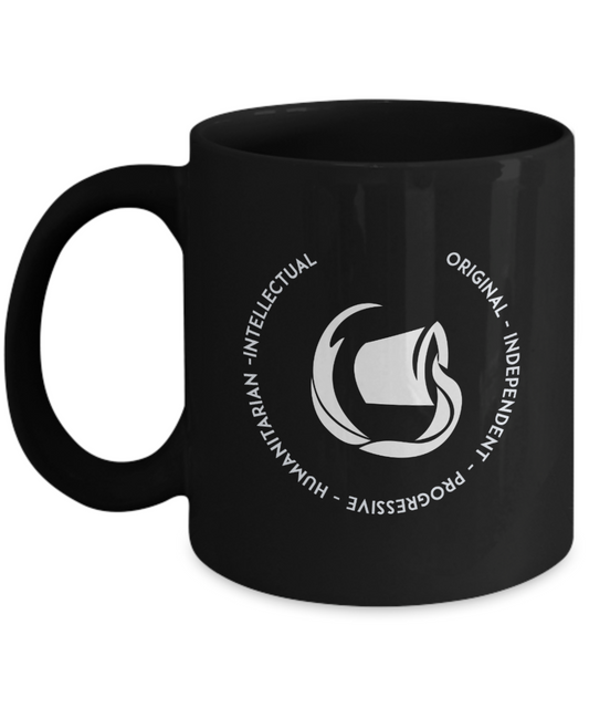 Aquarius Black Coffee Mug - Gift for Aquarian Star Sign - Birthday - Christmas - Horoscope - Zodiac symbol - Astrology - The VIP Emporium