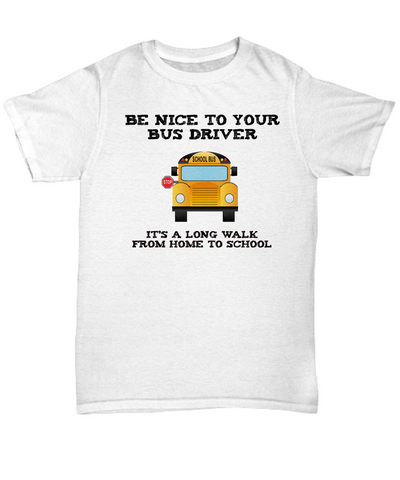 School Bus Driver T-Shirt – Appreciation Gift – Long Walk from Home to School - The VIP Emporium