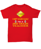 Second Grade Teacher Halloween Shirt - I Don't Scare Easily - The VIP Emporium