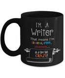Crazy Writer gift mug - The VIP Emporium