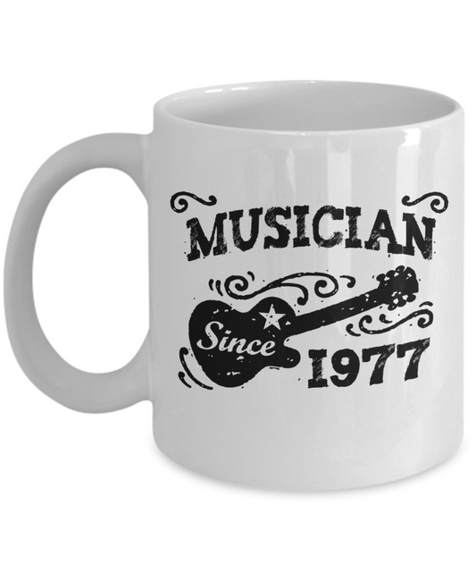 Musician since 1977 - Musician gift mug - The VIP Emporium