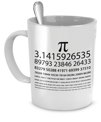 Pi Chart White Mug - The VIP Emporium
