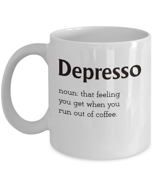 Coffee Addict Gift Mug - Depresso - The VIP Emporium