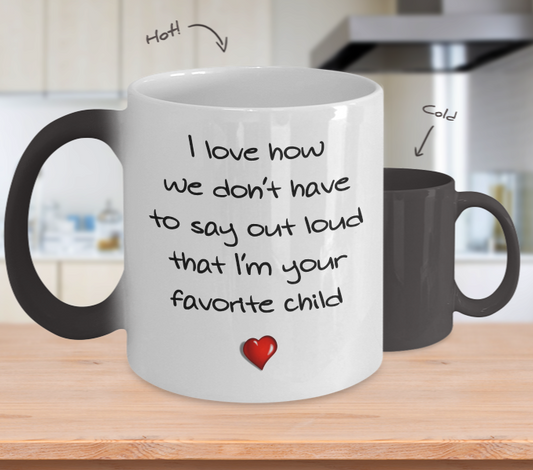 Color Changing Secret Message Mug - Favorite Child - The VIP Emporium