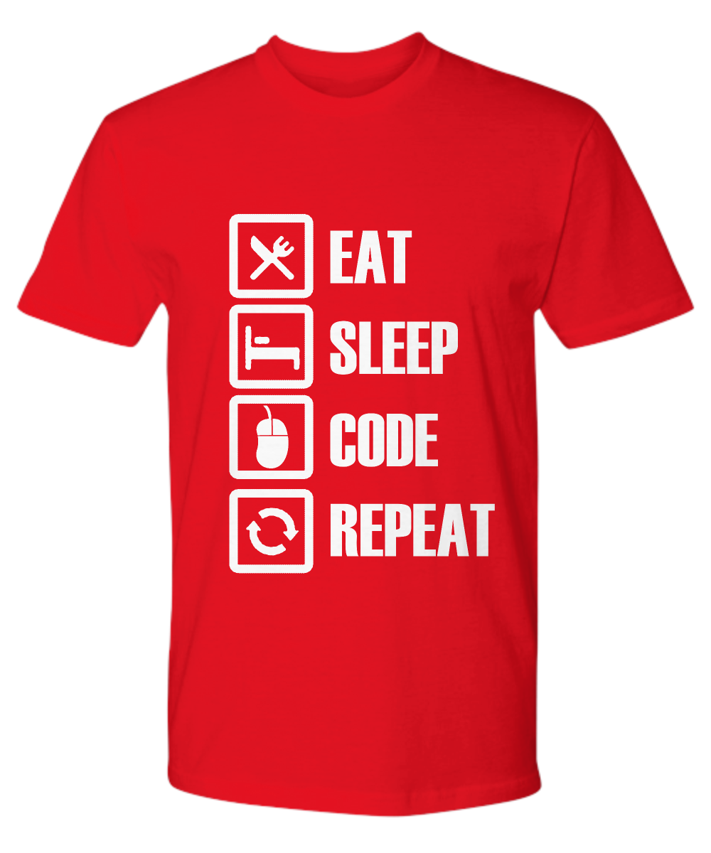 Eat, Sleep, CODE, Repeat shirt - The VIP Emporium