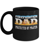 Firefighter Dad Protected by Prayer - Gift Mug - The VIP Emporium