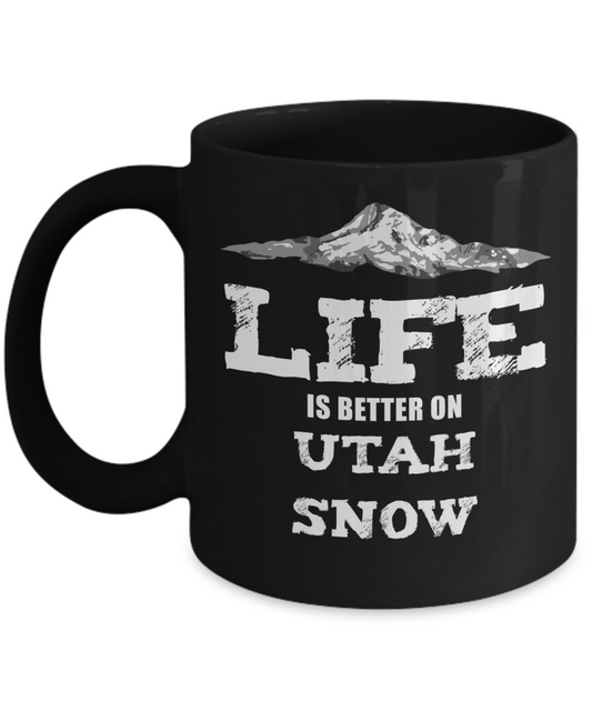 Utah Ski Gift Mug - Life is Better on Utah Snow - The VIP Emporium