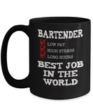 Bartender Coffee Mug - Best Job in the World - The VIP Emporium