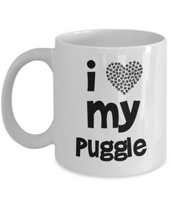 I Love My Puggle Gift Mug for Puggle Mom or Puggle Dad - Quality Ceramic - Printed in USA - The VIP Emporium