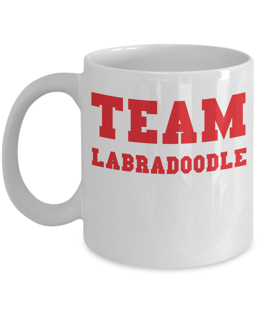 Team Labradoodle Gift Mug for Labradoodle Dad or Mom - 11oz Quality Ceramic, Printed in USA - The VIP Emporium