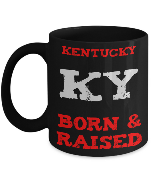 Kentucky Gift Coffee Mug - Kentucky Born and Raised - The VIP Emporium