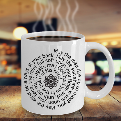 An Irish Blessing - White Ceramic with Celtic Knot - The VIP Emporium