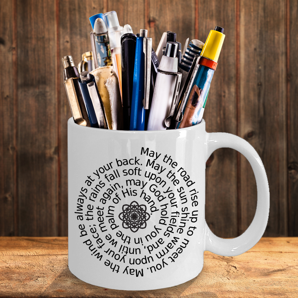 An Irish Blessing - White Ceramic with Celtic Knot - The VIP Emporium