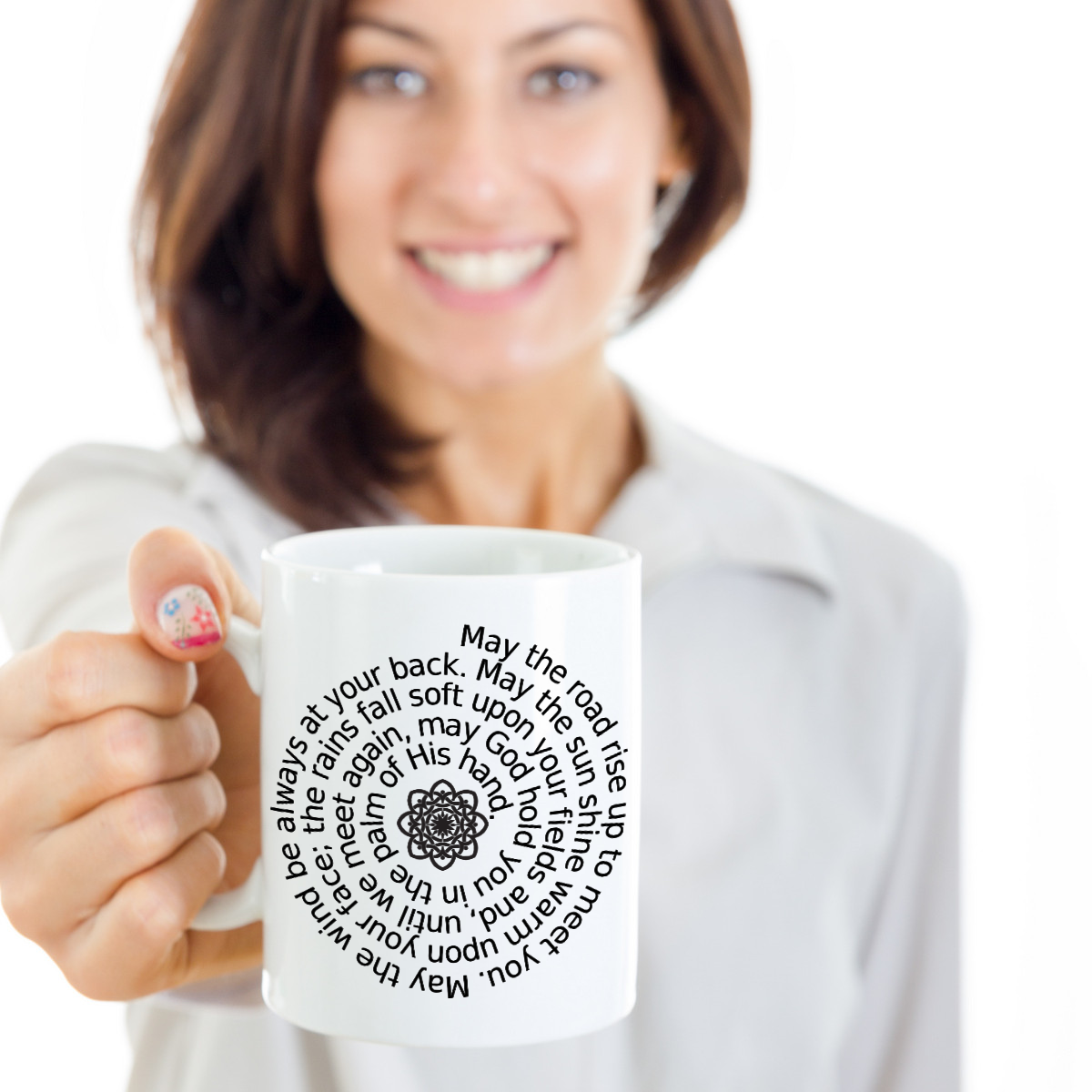 An Irish Blessing - White Ceramic with Celtic Knot - The VIP Emporium