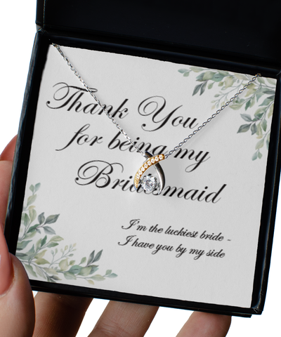 Bridesmaid Gift Sterling Silver Necklace - Wishbone Design