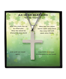 irish Blessing Nephew Gift Cross Necklace - St Patrick's Day