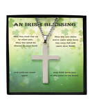 Irish Blessing Cross Necklace - Gift for Friend or Family - St Patrick's Day