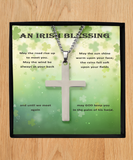 Irish Blessing Cross Necklace - Gift for Friend or Family - St Patrick's Day