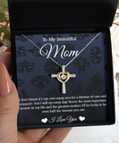 Beautiful Mom Cross Necklace - Gift from Daughter - Most Important Person